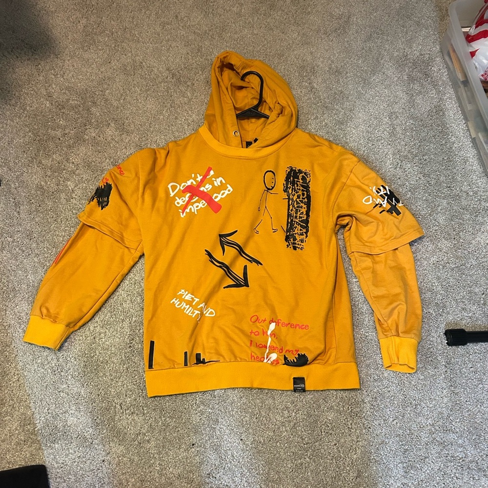 Graphic Yellow Hoodie